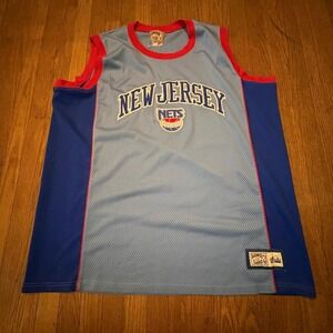 New‎ Jersey Nets NBA Hardwood Classics Jersey Sky Blue Vintage Throwback Size 3X